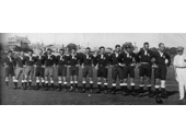 13 - A 1920's Queensland team lines up at the Exhibition Ground