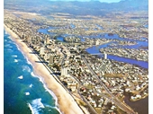 1980's Aerial view of Surfers Paradise