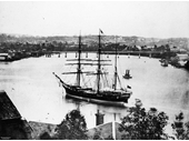 63 - Sailing ship on Brisbane River