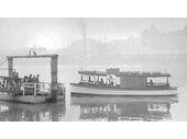 93 - A ferry pulls into Kangaroo Point on a foggy day