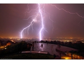 137 - Photographer Marty Puwelse captured this stunning double lightning strike over Brisbane taken from Mt Coot-tha Lookout