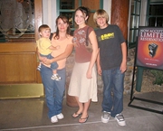 33 - Tiffany and all three kids at Claim Jumper in Phoenix