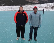 07 - Trevor and I on Frozen Lake at Columbia Icefield