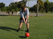 93 - Noosa Feast - Yours Truly lining up a drive at Noosa course