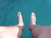 134 - Dipping my feet in the Red Sea at Eilat