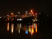 124 - City Lights reflecting off the Brisbane River from Toowong